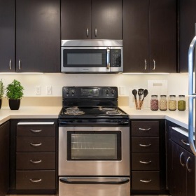 kitchen with recessed lighting